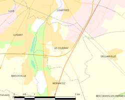 Map commune FR insee code 28110